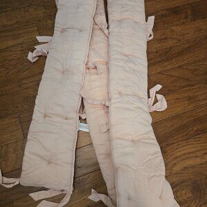 Pottery barn kids pink crib bumper